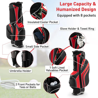 Goplus Golf Stand Bag - Lightweight and Versatile Golf Bag for On-the-Go Parents